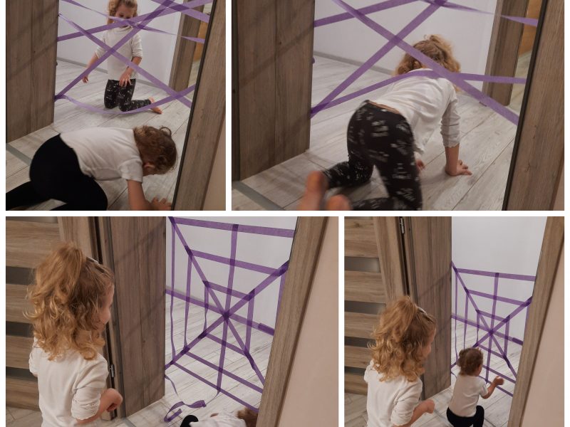 Zabawy z taśmą malarską