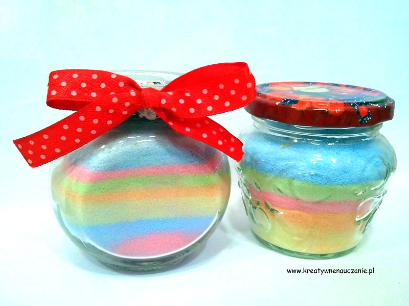 Kolorowa sól imitująca piasek